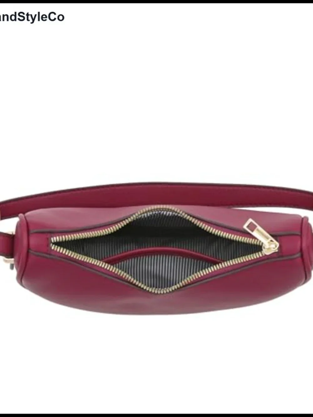 Crescent Underarm Shoulder Bag Faux Leather Adjustable Strap Hobo Purse